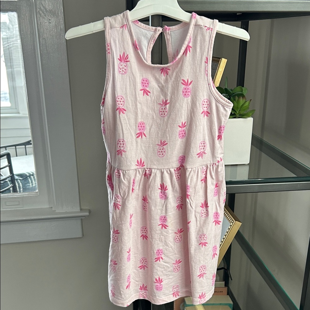 Charming Pink Pineapple Kids Dress